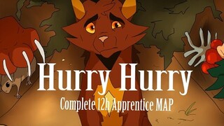 HURRY HURRY Warriors Apprentice COMPLETE 12 H MAP