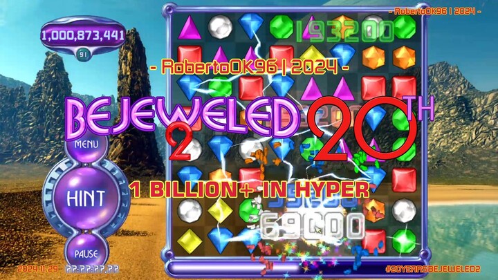 Bejeweled 2: 1 billion points in Hyper Mode!