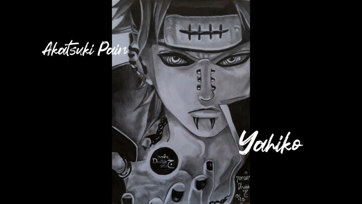 Yahiko Pain II BlackandWhite Sketch II Pendiri Akatsuki