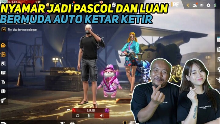NYAMAR JADI PASCOL DAN LUAN DI FREE FIRE AUTO KITA BANTEEEE 🤣