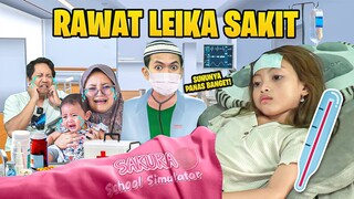 LEIKA SAKIT DI GAME SAKURA😱😨 24 JAM LEIKA DIRAWAT DOKTER TOMPEL & KELUARGA [SAKURA SCHOOL SIMULATOR]