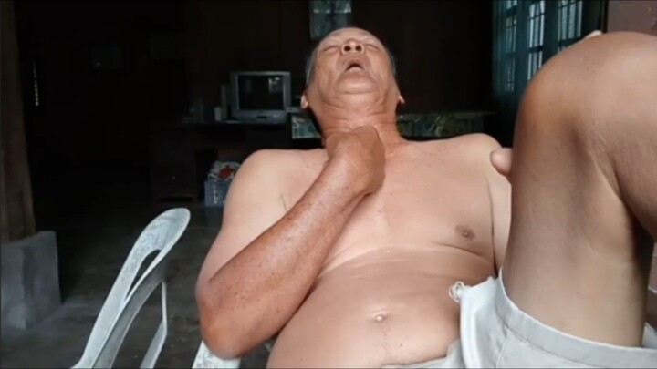 shirtless grandpa