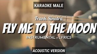 Fly Me To The Moon - Frank Sinatra | Instrumental+Lyrics | by Ruang Acoustic Karaoke | Male