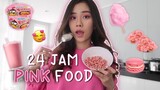 24 JAM CUMAN MAKAN YANG WARNA PINK DOANG!!!