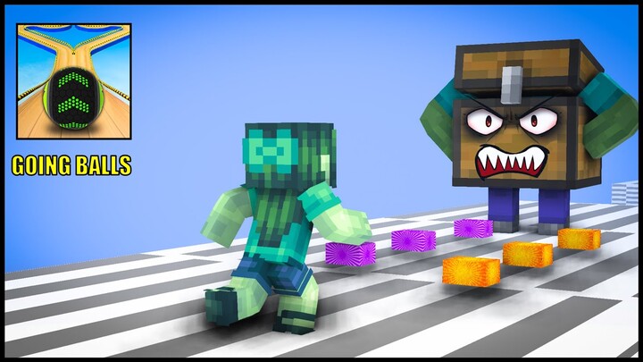 Monster School: BABY MONSTERS GOING BALLS RUN CHALLENGE _ Minecraft Funny Animation