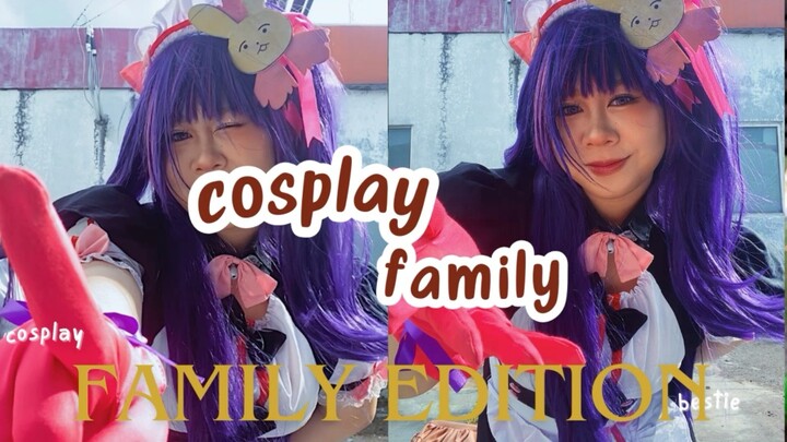 Cosplay membuat keluarga cemara bersama fluffykim