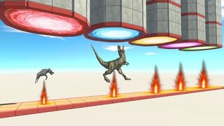 Blown Into Portals With Turbines - Animal Revolt Battle Simulator