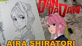 menggambar anime DANDADAN AIRA SHIRATORI