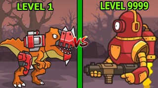 Khủng Long Ăn Thịt Trang Bị Giáp Phóng Tên Lửa Vs Robot Cứu Hỏa - Cyber Dino - Top Game Android Ios