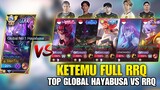 KETEMU FULL RRQ + REAKSI BANG XINNN ! MATCH PANAS TOP GLOBAL HAYABUSA VS RRQ ! Mobile Legends !