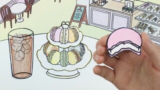 【Stop Motion Animation】Cozy Macaron Cafe Stop Motion Animation | SelfAcoustic