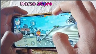 Realme narzo 20pro free fire gameplay test 4 finger claw handcam m1887 onetap headshot SD860 smothaf