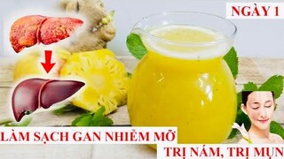 UỐNG 1 LY MỖI NGÀY LÀM SẠCH GAN NHIỄM MỠ, MÁU NHIỄM MỠ , SẠCH NÁM, TÀN NHANG - LÀM SẠCH GAN NGÀY 1