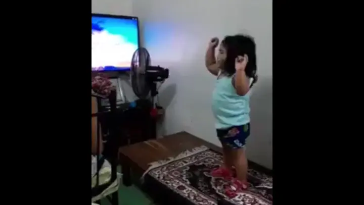 dancing little cutie girl