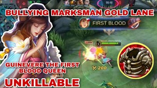 THEY ARE CALLING ME DAMAGE HACK BECAUSE OF MY LIFESTEAL - GUINEVERE FIRST BLOOD QUEEN - MLBB