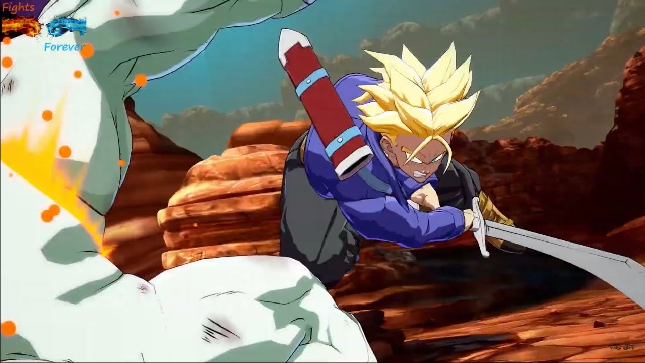 Dragon Ball FighterZ - Future Trunks Saiyan Armor Gameplay & ALL DRAMATIC  FINISHES GAMEPLAY MOD 