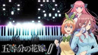 Gotoubun no Hanayome ∬ (Season 2) OP - "Gotoubun no Katachi" (Piano)