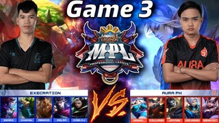 EXE vs AURA [Game 3 best of 3] | MPL-PH S7 Week 7 Day 3 | MLBB