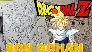 menggambar anime DRAGONBALL Z SON GOHAN