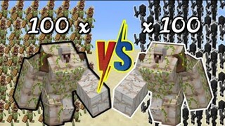 MUTANT IRON GOLEM  VS 100 WITER SKELETON - 100 BARAKO VS MUTANT IRON GOLEM