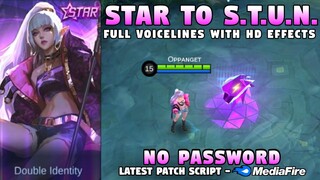 Selena Starlight To S.T.U.N. Skin Script No Password | Latest Selena S.T.U.N. Skin Script | MLBB