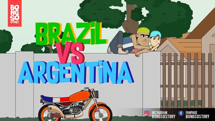 KARTUN LUCU FINAL COPA AMERICA 2021 ARGENTINA VS BRAZIL | BONGSO STORY