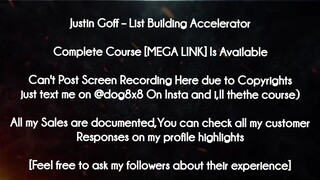 Justin Goff course - List Building Accelerator download