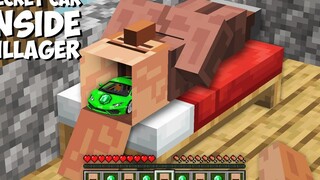 ตลอดเวลานี้ VILLAGER ซ่อนรถ EMERALD ไว้ในหัวใน Minecraft! ใหม่ รถลับ !