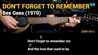 Bee Gees - Don't Forget To Remember (1970) - Easy Guitar Chords Tutorial with Lyrics part 3 SHORTS