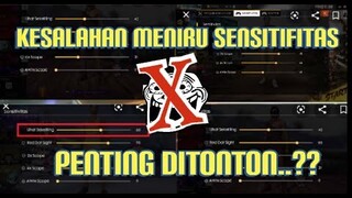 KESALAHAN KALIAN DALAM MENIRU SENSITIVITAS PRO PLAYER 2019. JANGAN TIRU ORANG LAGI GARENA FREE FIRE