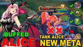 ALICE TANK BUILD META IS HERE | ALICE BUFFED ADJUSTMENT | MLBB