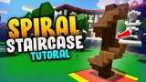 NEW* Spiral STAIRCASE Tutorial! in Roblox Islands (Skyblock)