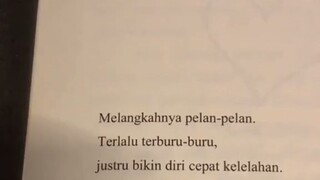 jangan buru-buru nanti kesandung