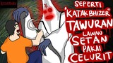 #trending 😎 TAWURAN MANUSIA VS SETAN - Pakai CELURIT Campur DOA 😊#hororkomedi #kartun #hororlucu