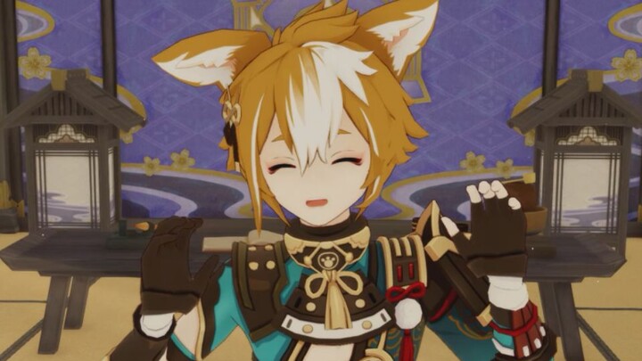 [Genshin Impact MMD/Goro] The dog with wiggling ears has the cutest smile!!!