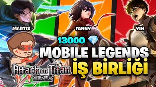 ATTACK ON TITAN x MOBILE LEGENDS İŞ BİRLİĞİ! - YIN EREN YEAGER KOSTÜMÜ - 13000💎