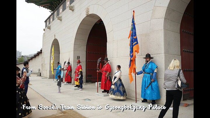 Walking from Seoul's Train Station to  Gyeongbokgung Palace