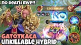 Unkillable Hybrid Gatotkaca | NO DEATH MVP | Sustain Build + Mage Emblem
