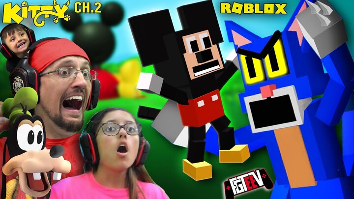 ROBLOX KITTY Chapter 2!  ESCAPE Mickey's CLUBHOUSE  (FGTeeV Gameplay)