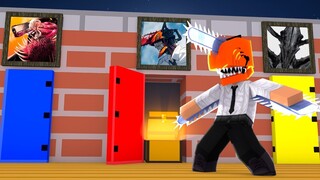 NÃO ESCOLHA A PORTA ERRADA de CHAINSAW MAN 𝗡𝗢  Minecraft Pocket Edition ‹ Ine ›