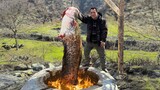 I Caught A Huge Fish and Cooked It in a Big Tandoor! Fish Day in the Village