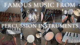 Famous Music from a lot of Percussion Instruments! #shorts