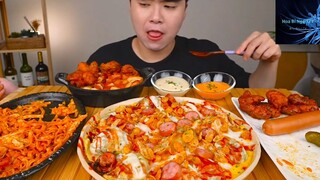 Mukbang mì và bánh gạo cay Hàn Quốc siêu ngon phần 3 #anngon