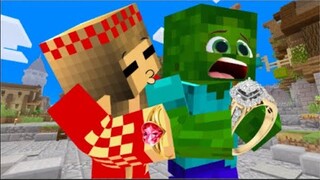 Monster School : Zombie Father & Ex-girlfriend - Love Story Minecraft Animation