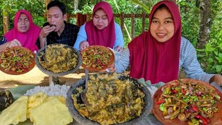 Jadi Menu Boros Nasi Masak Teri Seperti Ini, Sambel TERI Bumbu TAUCO, Cobek Terong Bulat, JENAR