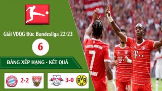 KẾT QUẢ & BẢNG XẾP HẠNG VÒNG 6 GIẢI VĐQG ĐỨC BUNDESLIGA 22/23 DANH SÁCH CẦU THỦ GHI BÀN THẮNG