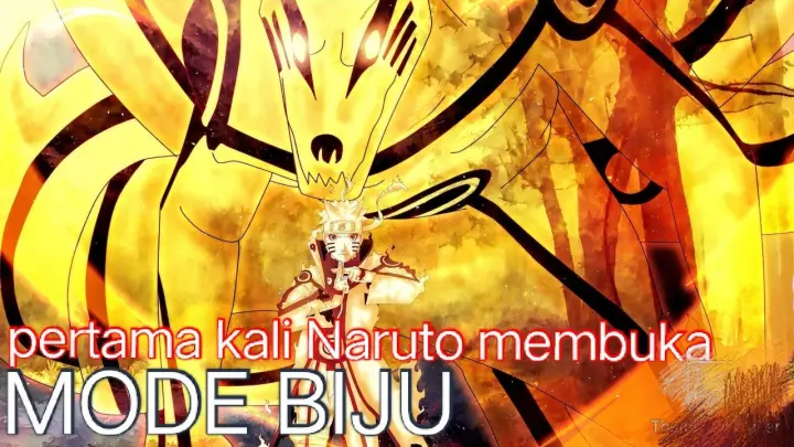 Kakashi terkejut Naruto membuka mode kurama