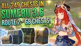Genshin Impact 3.6 Complete Chest Guide! 249 Chests! Gavireh Lajavard! | ROUTE 2 - 68 CHESTS!