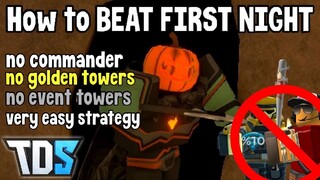 HOW TO BEAT THE FIRST NIGHT in TDS SOLAR ECLIPSE EVENT | Tower Defense Simulator ROBLOX