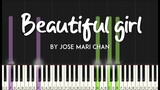 Beautiful Girl by Jose Mari Chan synthesia piano tutorial +sheet music